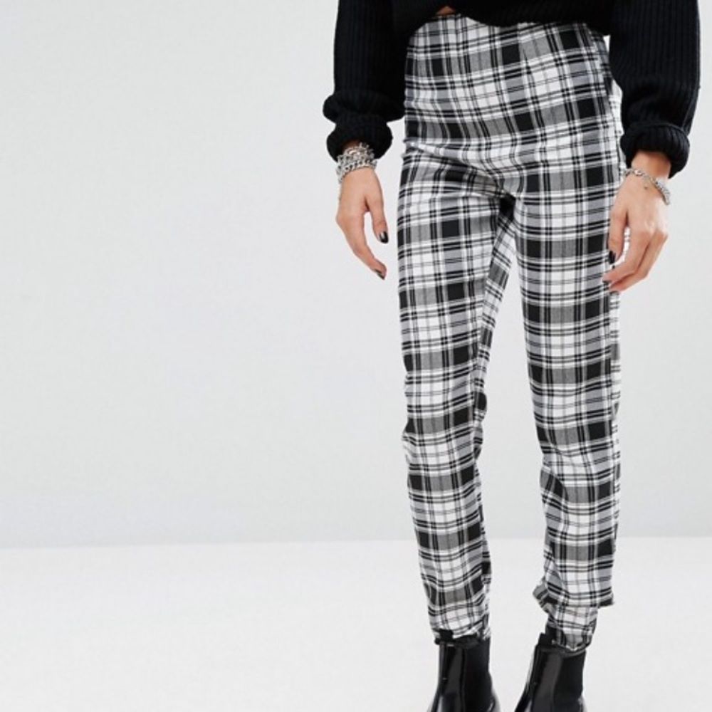NWOT ASOS Reclaimed Vintage Plaid Fitted Pants